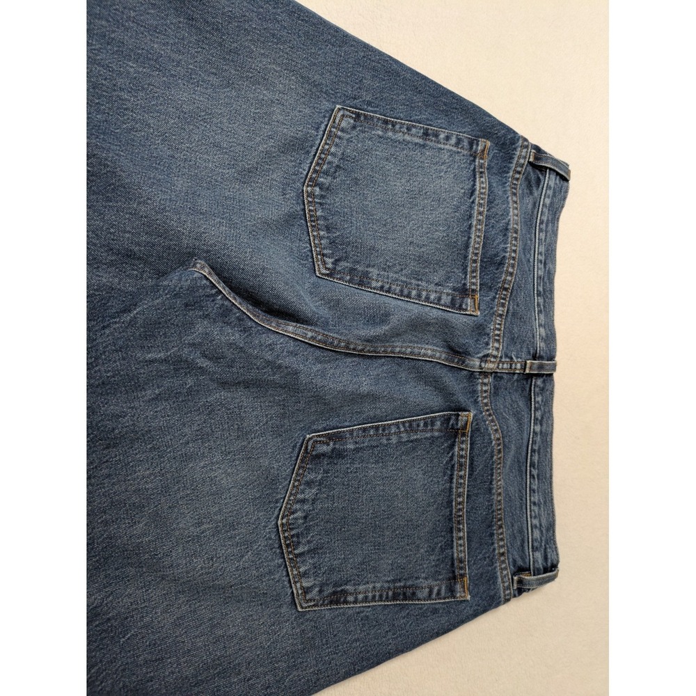 FRAME The Bubble Barrel Leg High Waist Curved Leg Jeans Blue Denim 31 - Picture 4 of 12